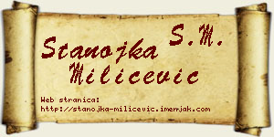 Stanojka Milićević vizit kartica
